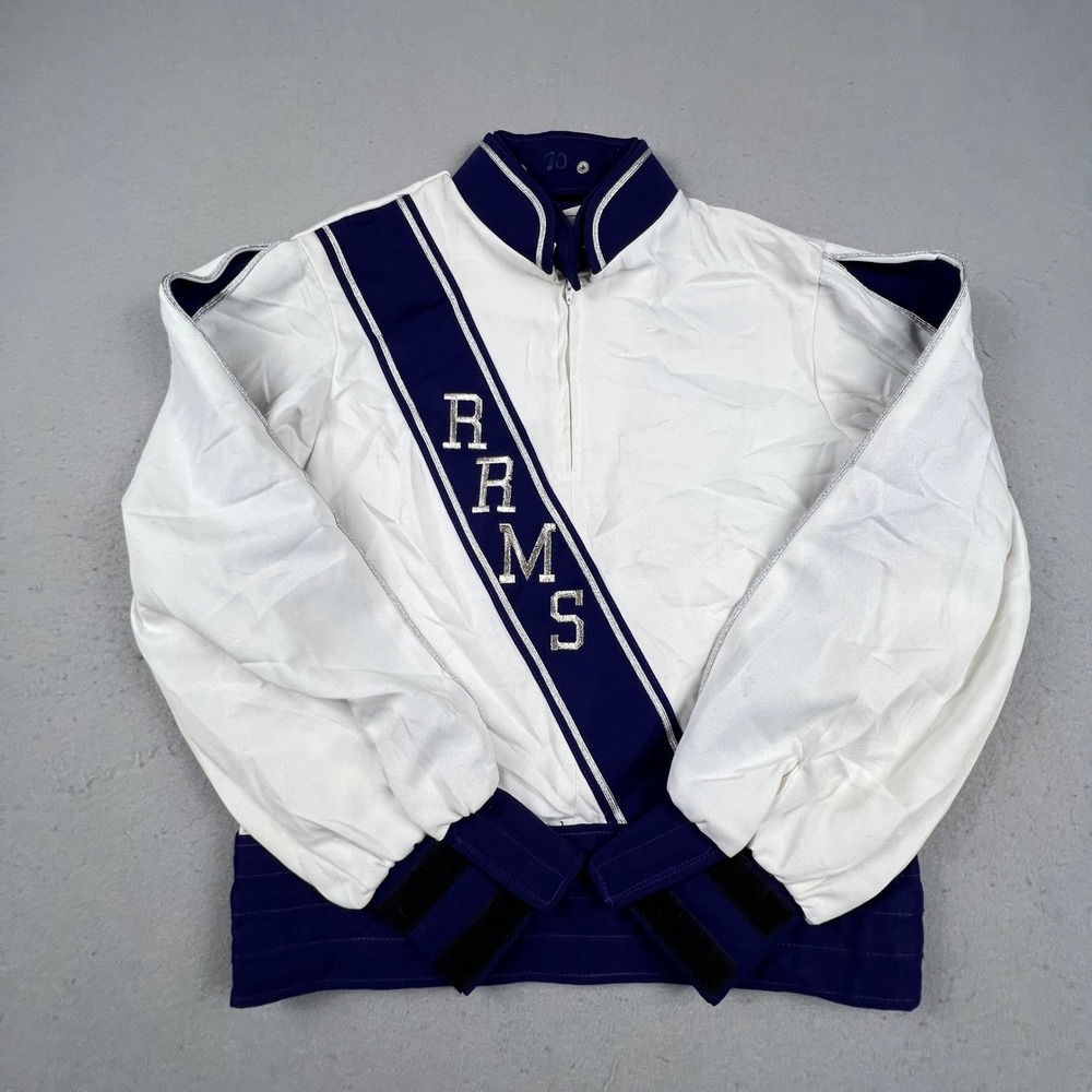 The Bandmans Company Marching Band Jacket Unisex 34 White Purple RRMS Vintage